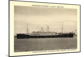 Norddeutscher Lloyd Bremen, Dampfer Friedrich D Große-null-Mounted Giclee Print