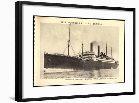 Norddeutscher Lloyd Bremen, Dampfer George Washington-null-Framed Giclee Print