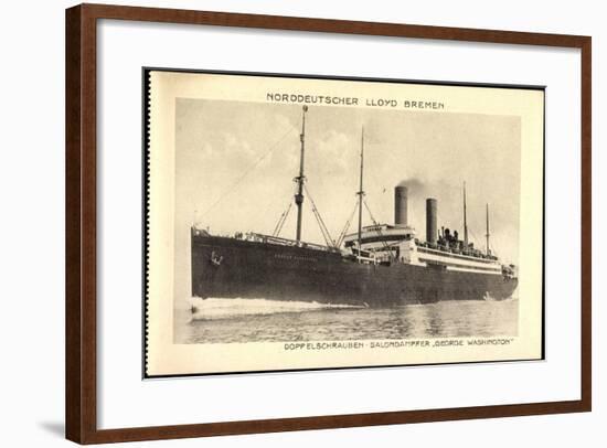 Norddeutscher Lloyd Bremen, Dampfer George Washington-null-Framed Giclee Print