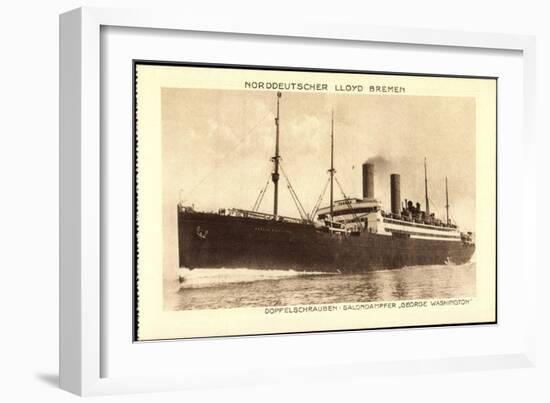 Norddeutscher Lloyd Bremen, Dampfer George Washington-null-Framed Giclee Print