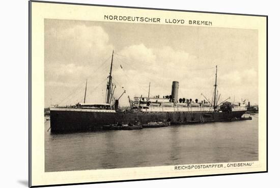 Norddeutscher Lloyd Bremen, Dampfer Gneiseau-null-Mounted Giclee Print