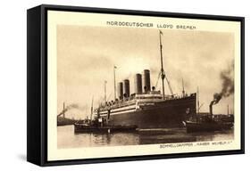 Norddeutscher Lloyd Bremen, Dampfer Kaiser Wilhelm II-null-Framed Stretched Canvas