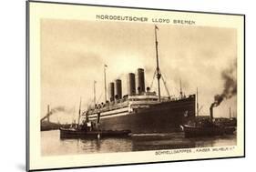 Norddeutscher Lloyd Bremen, Dampfer Kaiser Wilhelm II-null-Mounted Giclee Print