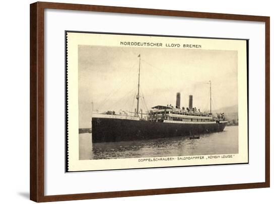 Norddeutscher Lloyd Bremen,Dampfer Königin Louise--Framed Giclee Print