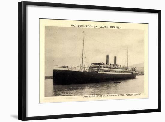 Norddeutscher Lloyd Bremen, Dampfer Königin Louise-null-Framed Giclee Print