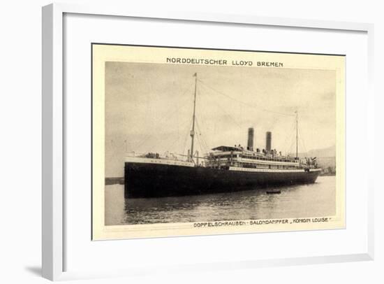 Norddeutscher Lloyd Bremen, Dampfer Königin Louise-null-Framed Giclee Print