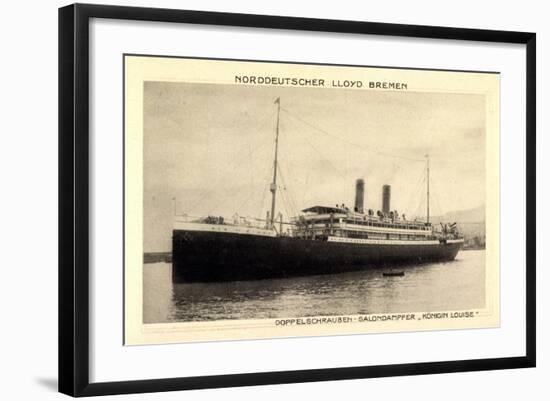 Norddeutscher Lloyd Bremen, Dampfer Königin Louise-null-Framed Giclee Print