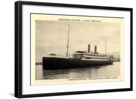 Norddeutscher Lloyd Bremen, Dampfer Königin Louise-null-Framed Giclee Print