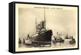 Norddeutscher Lloyd Bremen, Dampfer Kronprinz Wilhelm-null-Framed Stretched Canvas