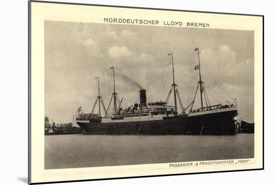 Norddeutscher Lloyd Bremen, Dampfer Main-null-Mounted Giclee Print
