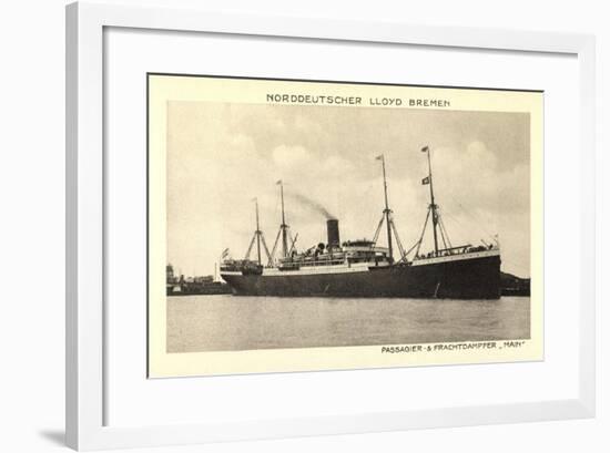 Norddeutscher Lloyd Bremen, Dampfer Main-null-Framed Giclee Print