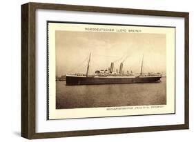 Norddeutscher Lloyd Bremen, Dampfer Prinz Eitel Fr-null-Framed Giclee Print