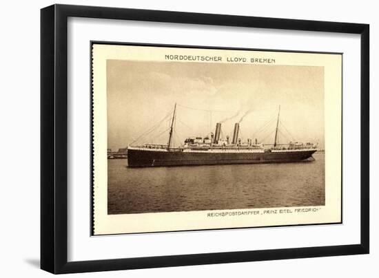 Norddeutscher Lloyd Bremen, Dampfer Prinz Eitel Fr-null-Framed Giclee Print