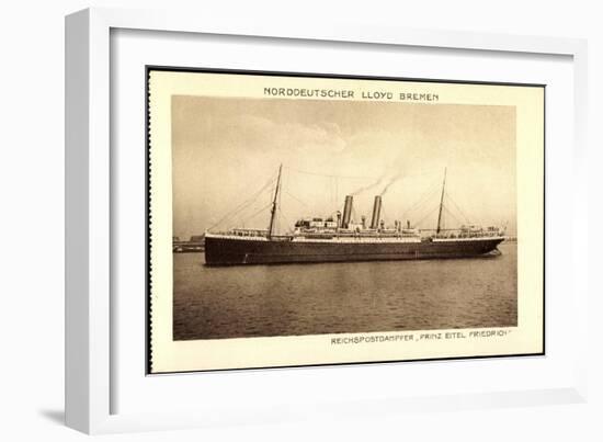 Norddeutscher Lloyd Bremen, Dampfer Prinz Eitel Fr-null-Framed Giclee Print