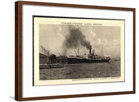 Norddeutscher Lloyd Bremen, Dampfer Prinz Ludwig-null-Framed Giclee Print