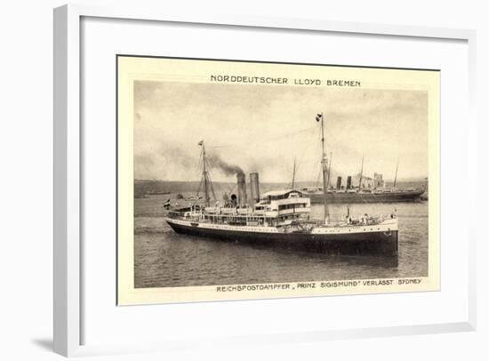 Norddeutscher Lloyd Bremen, Dampfer Prinz Sigismund-null-Framed Giclee Print