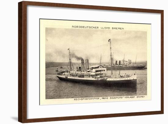 Norddeutscher Lloyd Bremen, Dampfer Prinz Sigismund-null-Framed Giclee Print