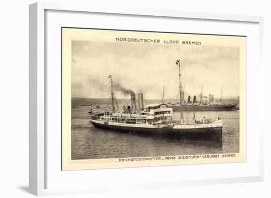 Norddeutscher Lloyd Bremen, Dampfer Prinz Sigismund-null-Framed Giclee Print