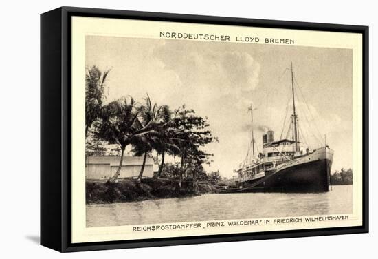 Norddeutscher Lloyd Bremen, Dampfer Prinz Waldemar-null-Framed Stretched Canvas