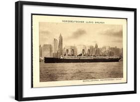 Norddeutscher Lloyd Bremen, Dampfer Prinzess. Cecilie-null-Framed Giclee Print