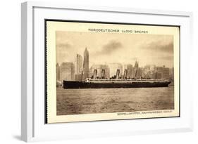 Norddeutscher Lloyd Bremen, Dampfer Prinzess. Cecilie-null-Framed Giclee Print