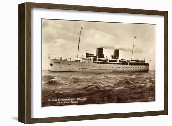 Norddeutscher Lloyd Bremen, Dampfer Roland-null-Framed Giclee Print