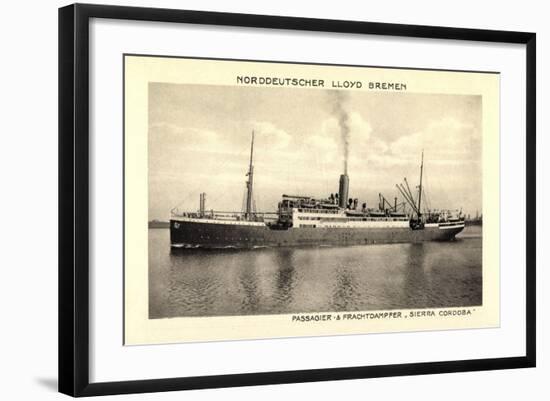 Norddeutscher Lloyd Bremen, Dampfer Sierra Cordoba-null-Framed Giclee Print