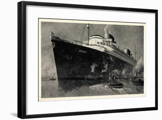 Norddeutscher Lloyd Bremen, Dampfschiff Bremen-null-Framed Giclee Print