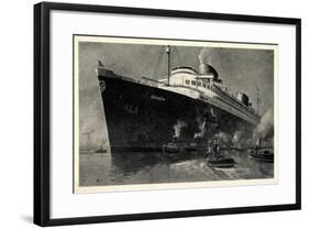 Norddeutscher Lloyd Bremen, Dampfschiff Bremen-null-Framed Giclee Print