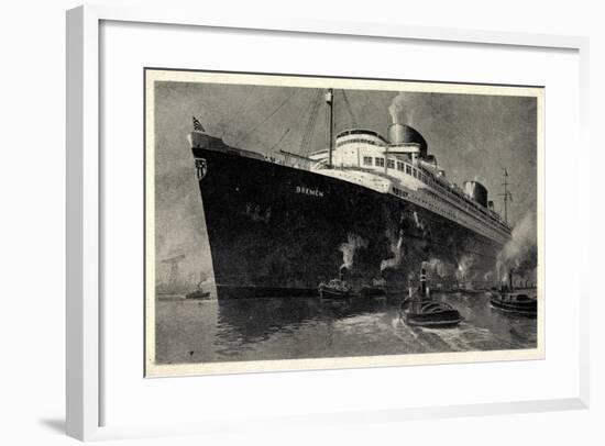 Norddeutscher Lloyd Bremen, Dampfschiff Bremen-null-Framed Giclee Print