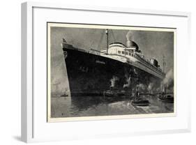 Norddeutscher Lloyd Bremen, Dampfschiff Bremen-null-Framed Giclee Print