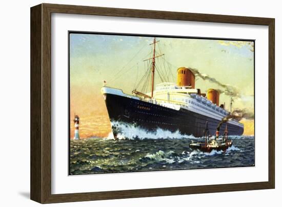 Norddeutscher Lloyd Bremen, Dampfschiff Europa-null-Framed Giclee Print