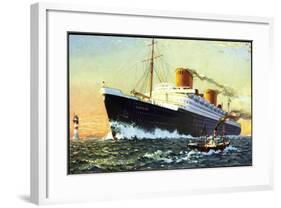 Norddeutscher Lloyd Bremen, Dampfschiff Europa-null-Framed Giclee Print