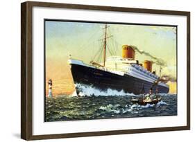 Norddeutscher Lloyd Bremen, Dampfschiff Europa-null-Framed Giclee Print