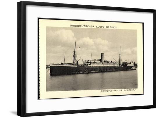 Norddeutscher Lloyd Bremen, Dampfschiff Gneisenau--Framed Giclee Print