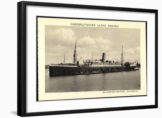 Norddeutscher Lloyd Bremen, Dampfschiff Gneisenau-null-Framed Giclee Print
