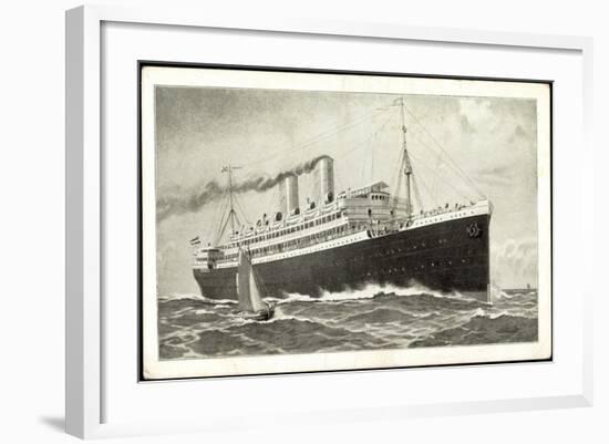 Norddeutscher Lloyd Bremen, Dampfschiff in Fahrt-null-Framed Giclee Print