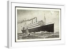 Norddeutscher Lloyd Bremen, Dampfschiff in Fahrt-null-Framed Giclee Print