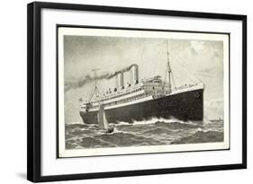 Norddeutscher Lloyd Bremen, Dampfschiff in Fahrt-null-Framed Giclee Print