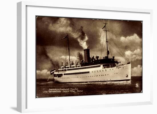 Norddeutscher Lloyd Bremen, Dampfschiff Preußen-null-Framed Giclee Print