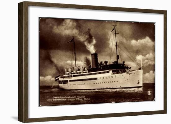 Norddeutscher Lloyd Bremen, Dampfschiff Preußen-null-Framed Giclee Print