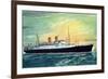 Norddeutscher Lloyd Bremen, M.S. Berlin, Dampfer-null-Framed Giclee Print