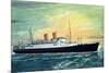 Norddeutscher Lloyd Bremen, M.S. Berlin, Dampfer-null-Mounted Giclee Print