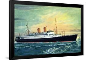 Norddeutscher Lloyd Bremen, M.S. Berlin, Dampfer-null-Framed Giclee Print