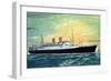 Norddeutscher Lloyd Bremen, M.S. Berlin, Dampfer-null-Framed Premium Giclee Print