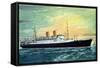 Norddeutscher Lloyd Bremen, M.S. Berlin, Dampfer-null-Framed Stretched Canvas