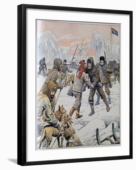 Nordenskjold Rescued from Snow Hill Island, Antarctica, 1903-null-Framed Giclee Print