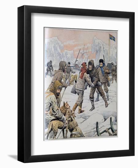 Nordenskjold Rescued from Snow Hill Island, Antarctica, 1903-null-Framed Giclee Print