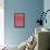 Nordic Cross Stitch Red-Nicholas Biscardi-Framed Stretched Canvas displayed on a wall