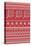 Nordic Cross Stitch Red-Nicholas Biscardi-Stretched Canvas